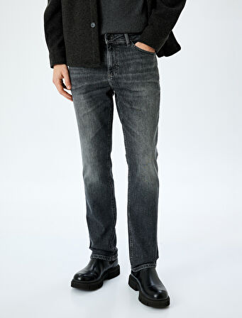 Pamuklu Normal Bel Düz Paça Straight Fit Jean Pantolon - Mark Jean