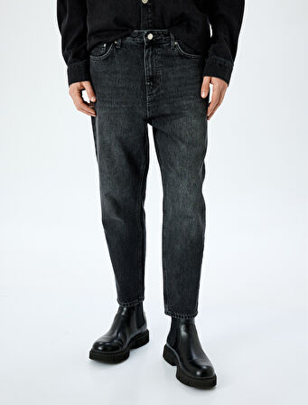 Pamuklu Normal Bel Loose Fit Jean Pantolon - Steve Jean