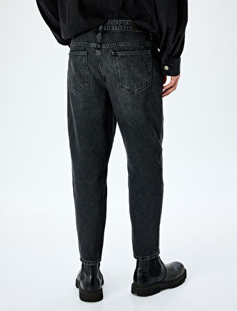 Pamuklu Normal Bel Loose Fit Jean Pantolon - Steve Jean