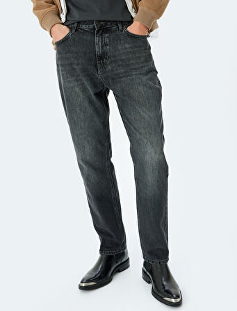 Normal Bel Pamuklu 90's Straight Fit Jean Pantolon - Korban Jean