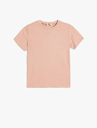 Basic Tişört Kısa Kollu Bisiklet Yaka Pamuklu