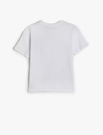 Basic Oversize Tişört Kısa Kollu Bisiklet Yaka Pamuklu