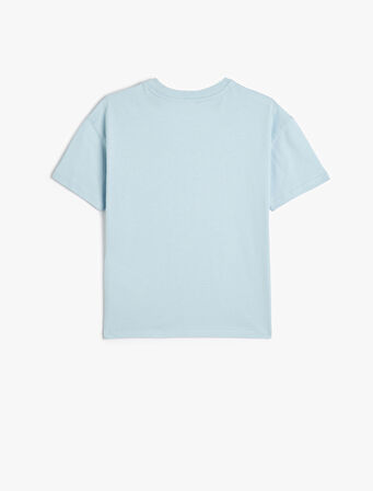 Basic Oversize Tişört Kısa Kollu Bisiklet Yaka Pamuklu