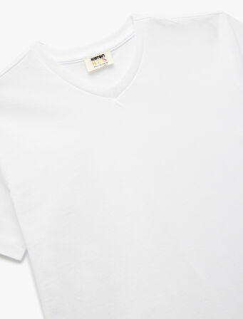 Basic Tişört Kısa Kollu Bisiklet Yaka Pamuklu