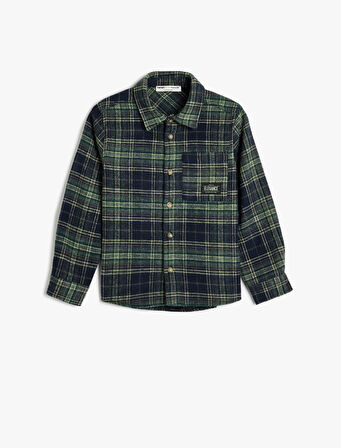 Oduncu Gömlek Çift Kapaklı Cepli Uzun Kollu