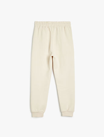 Jogger Eşofman Altı Beli Bağlamalı Şardonlu