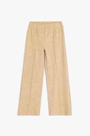 Koton Kız Çocuk Nervür Detaylı Beli Lastikli Viskon Karışımlı Pantolon