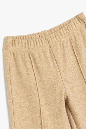 Koton Kız Çocuk Nervür Detaylı Beli Lastikli Viskon Karışımlı Pantolon