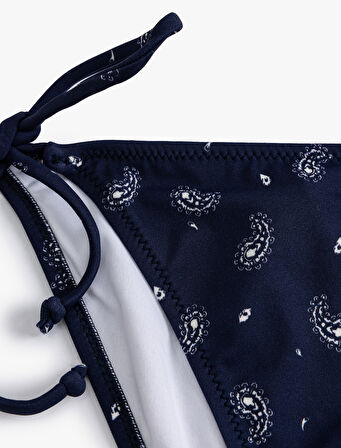 İpli Bikini Altı Şal Desenli Astarlı