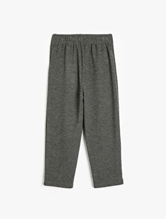 Basic Pantolon Beli Lastikli Pile Detaylı