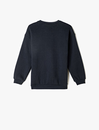 Batman Sweatshirt Lisanslı Uzun Kollu Bisiklet Yaka Şardonlu