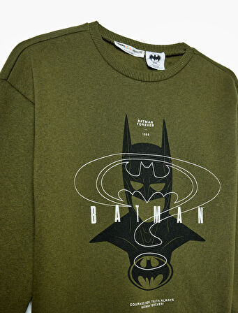 Batman Sweatshirt Lisanslı Uzun Kollu Bisiklet Yaka