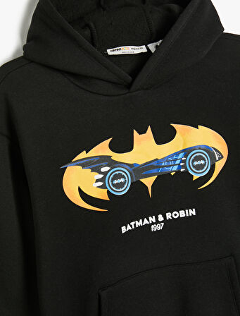 Batman Kapşonlu Sweatshirt Lisanslı Uzun Kollu