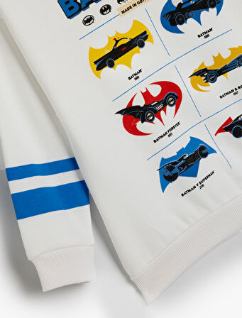 Batman Kapşonlu Sweatshirt Lisanslı Uzun Kollu Şardonlu 