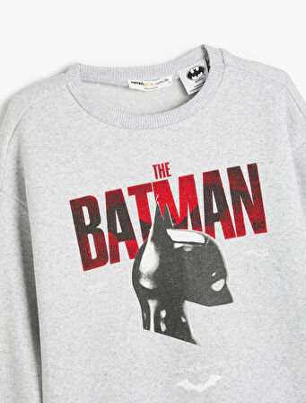 Batman Sweatshirt Lisanslı Baskılı Uzun Kollu