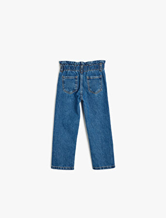 Kot Pantolon Cepli Beli Lastikli - Regular Jean
