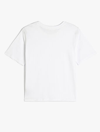 Regular Fit Kısa Kollu Bisiklet Yaka Pamuklu Basic Tişört