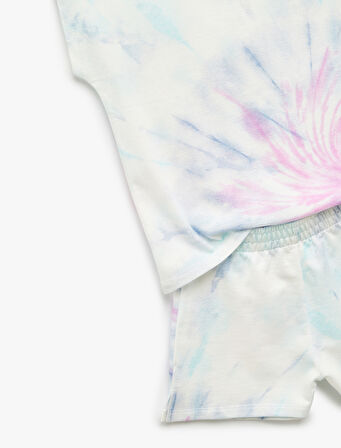 Pamuklu Desenli 2'li Tişört ve Şort Seti