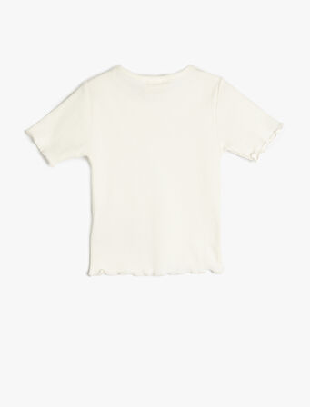 Bisiklet Yaka Kısa Kollu Pamuklu Basic Tişört