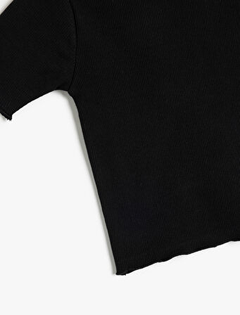 Bisiklet Yaka Kısa Kollu Pamuklu Basic Tişört