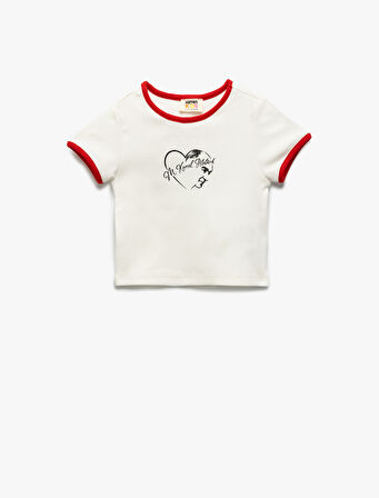 Atatürk Baskılı Kısa Kollu Bisiklet Yaka Pamuklu Tişört