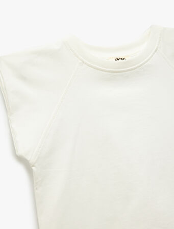 Basic Tişört Kısa Kollu Bisiklet Yaka Pamuklu