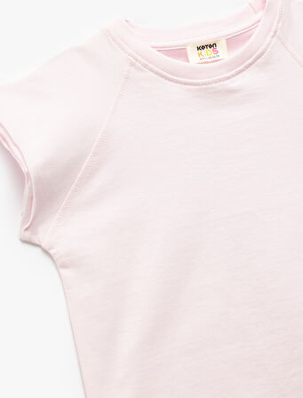 Basic Tişört Kısa Kollu Bisiklet Yaka Pamuklu