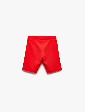 Pamuklu Beli Lastikli Basic Kısa Tayt