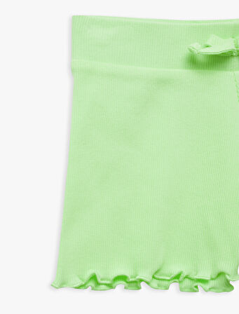 Kaşkorse Pamuklu Fiyonklu Mini Şort