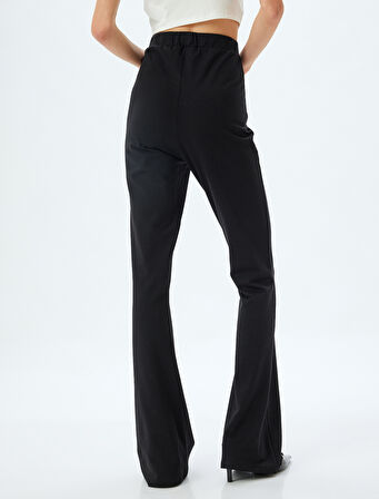 İspanyol Paça Eşofman Pantolon Slim Fit Standart Bel