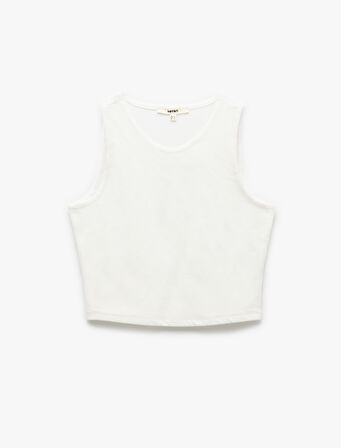 Pamuklu Kolsuz Bisiklet Yaka Atlet