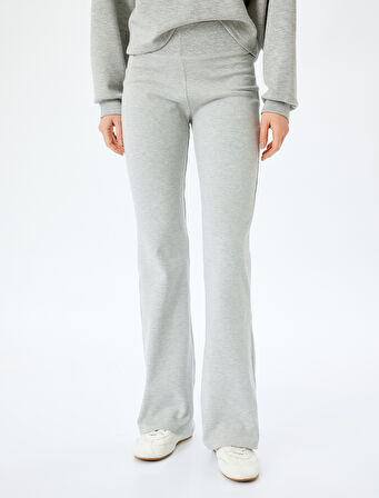 Pamuklu İspanyol Paça Eşofman Altı