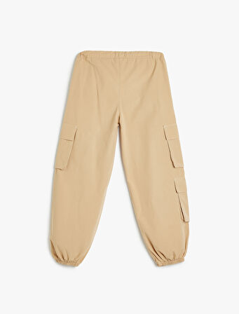 Oversize Kot Pantolon Beli Lastikli Cepli Pamuklu - Jegging Jean