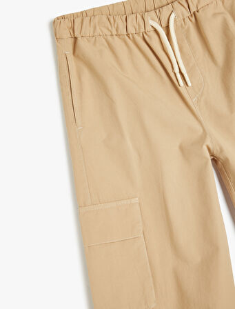 Oversize Kot Pantolon Beli Lastikli Cepli Pamuklu - Jegging Jean