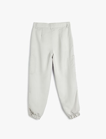 Jogger Pantolon Kargo Cepli Düğme Detaylı