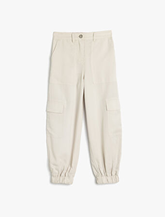 Ekstra Düşük Bel Cepli Bol Kesim Uzun Pantolon