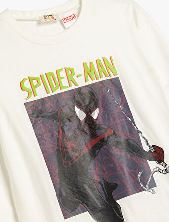 Örümcek Adam Sweatshirt Baskılı Lisanslı Uzun Kollu Pamuklu