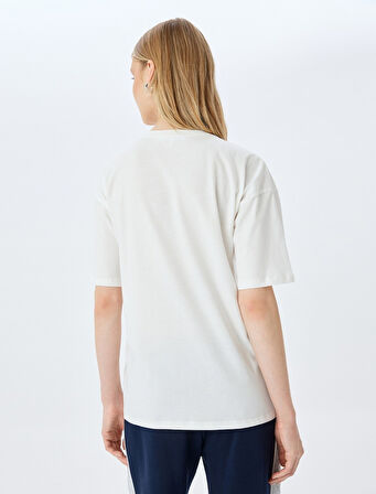 Koton Kadın T-shirt 5SAL10038IK EKRU