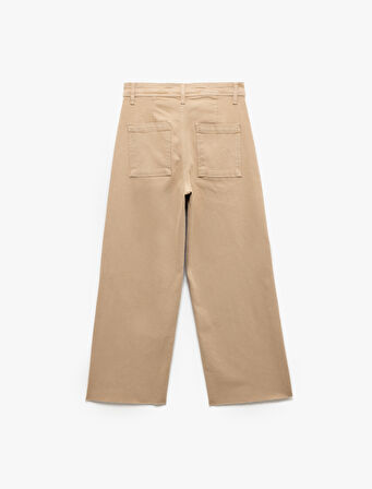 Cep detaylı Pamuklu Denim Pantolon