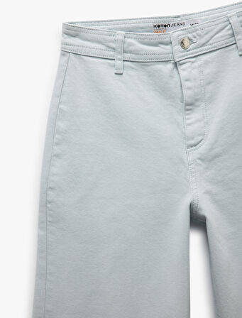 Cep detaylı Pamuklu Denim Pantolon