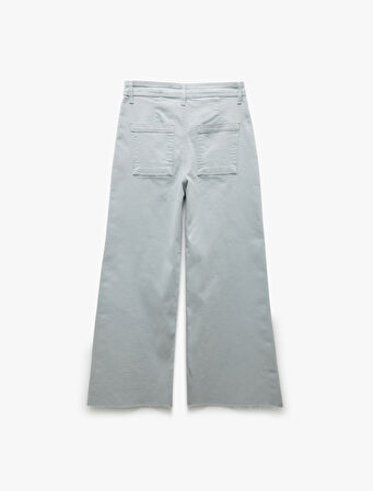 Cep detaylı Pamuklu Denim Pantolon