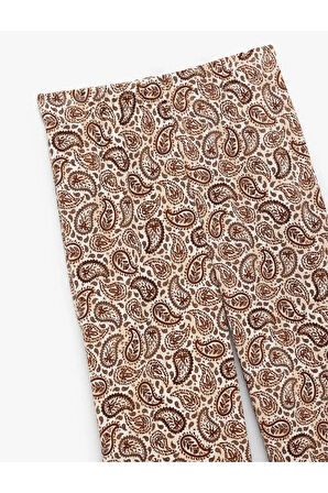 Beli Lastikli Rahat Kalıp Yüksek Bel Geniş Paça Yazlık Pantolon Bürümcük