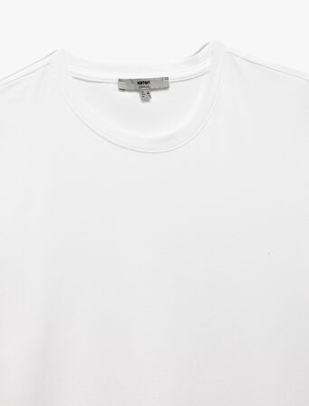 Pamuklu Kısa Kollu Slim Fit Bisiklet Yaka Erkek Basic Tişört