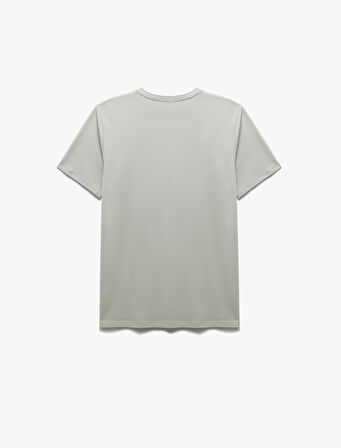 Pamuklu Kısa Kollu Slim Fit Bisiklet Yaka Erkek Basic Tişört