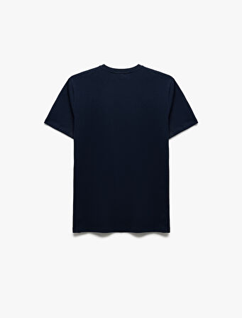 Pamuklu Kısa Kollu Slim Fit Bisiklet Yaka Erkek Basic Tişört