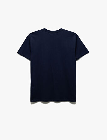 Pamuklu Kısa Kollu Bisiklet Yaka Basic Erkek Slim Fit Tişört