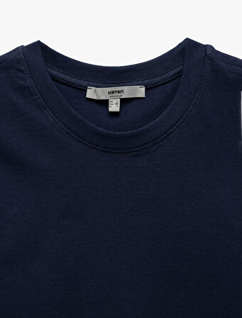 Pamuklu Kısa Kollu Bisiklet Yaka Basic Erkek Slim Fit Tişört