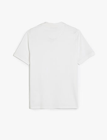 Pamuklu Pike Kumaş Kısa Kollu Regular Fit V Yaka Polo Tişört