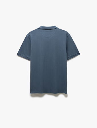 Pamuklu Pike Kumaş Kısa Kollu Regular Fit V Yaka Polo Tişört