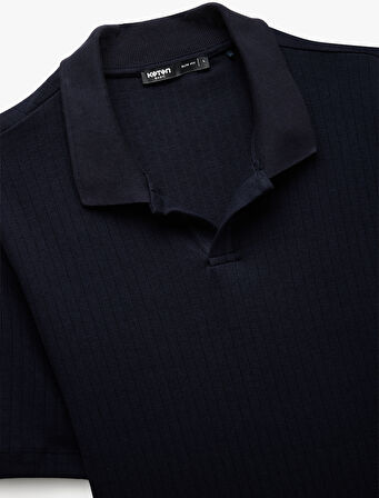Kısa Kollu Pamuklu Slim Fit Polo Yaka Tişört